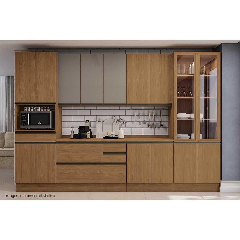 Cristaleira de Cozinha Maxxi G756 c/ 4 Portas (2 c/ Vidro) 80cm